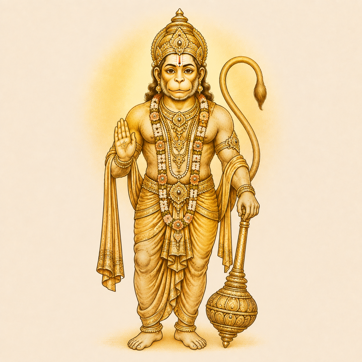 Hanuman devotional wallpaper titled Unwavering Faith